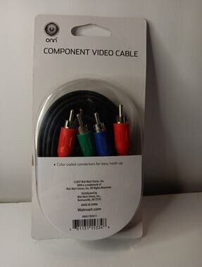 NEW ONN Color-Coded Component Video Cable 6ft High Quality Video 1080i HD